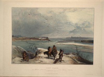 Fort Clack on the Missouri, February 1834 by Karl Bodmer